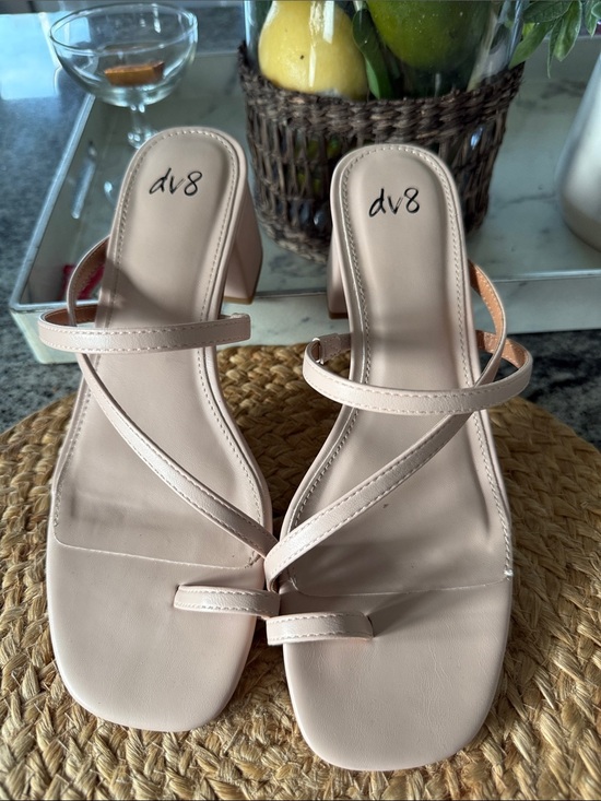 DV by Dolce Vita Shoes - DV by Dolce Vita Blush Strappy Square Toe Block Heel Sandals size 7